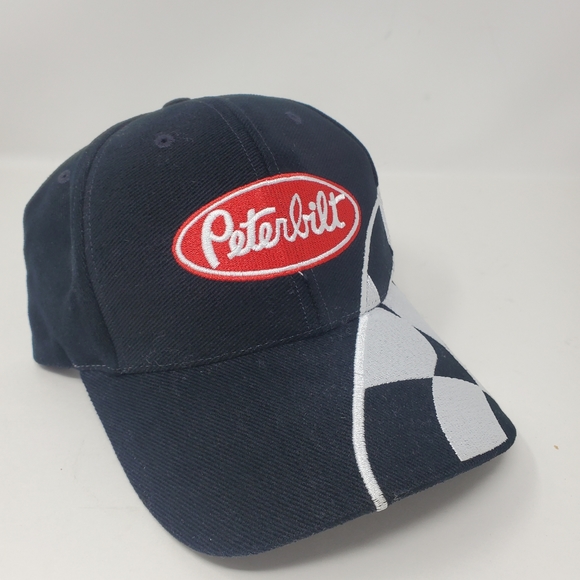 Peterbilt Black & White race checkered Ball cap - Picture 1 of 7